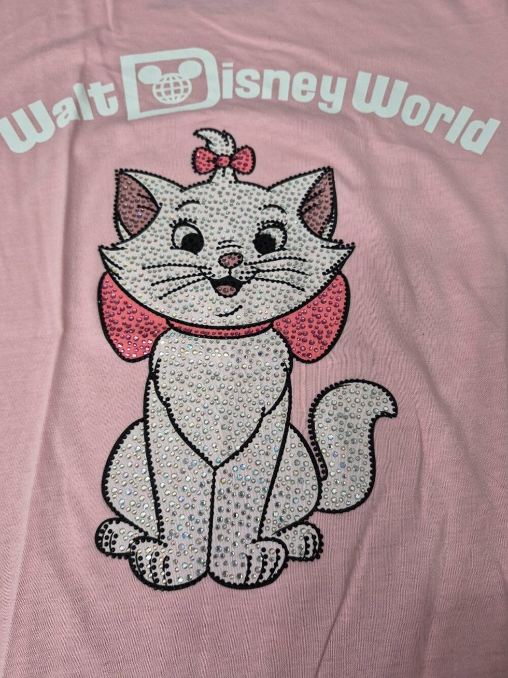 Disney Pink Marie Sparkle Graphic Tee